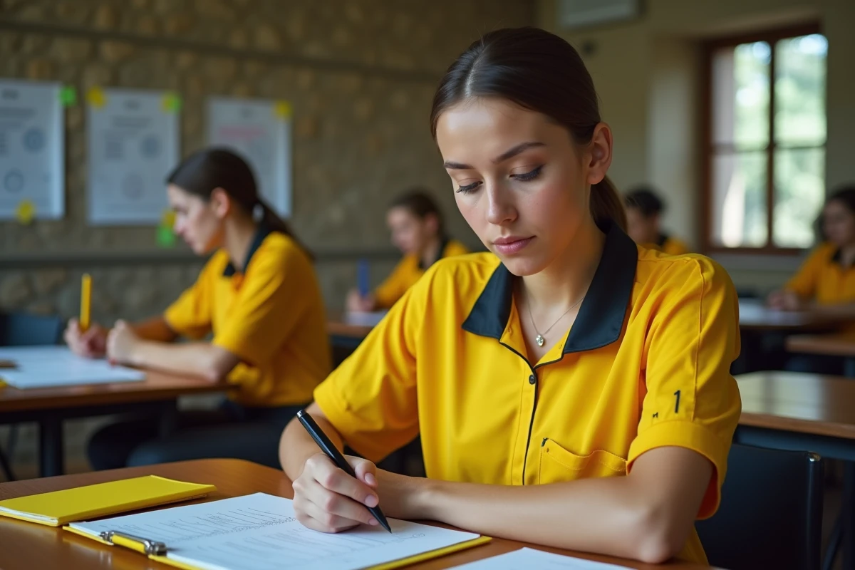 Arbitre femme concentrée lors d