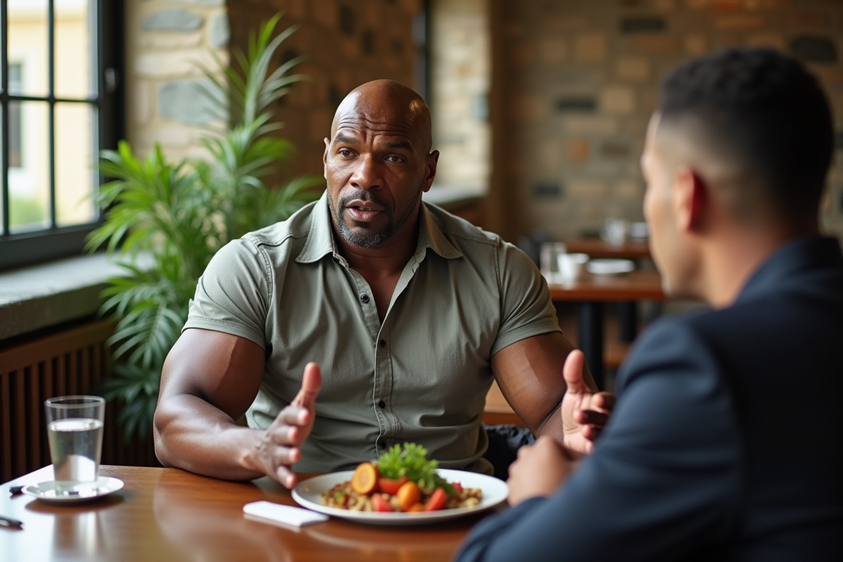 Homme noir ressemblant à Mike Tyson lors d