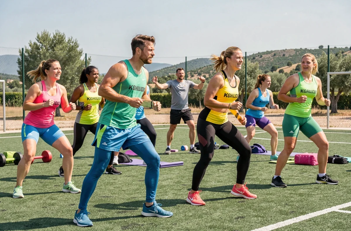 Séance de coaching collectif avec GC Sport en plein air dans le Vaucluse