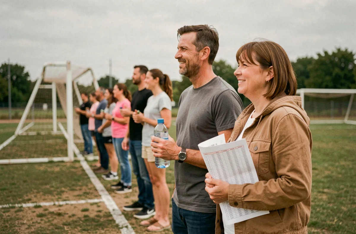 Parents assistant à un match de football de leurs enfants dans un club du District 31 en Haute-Garonne